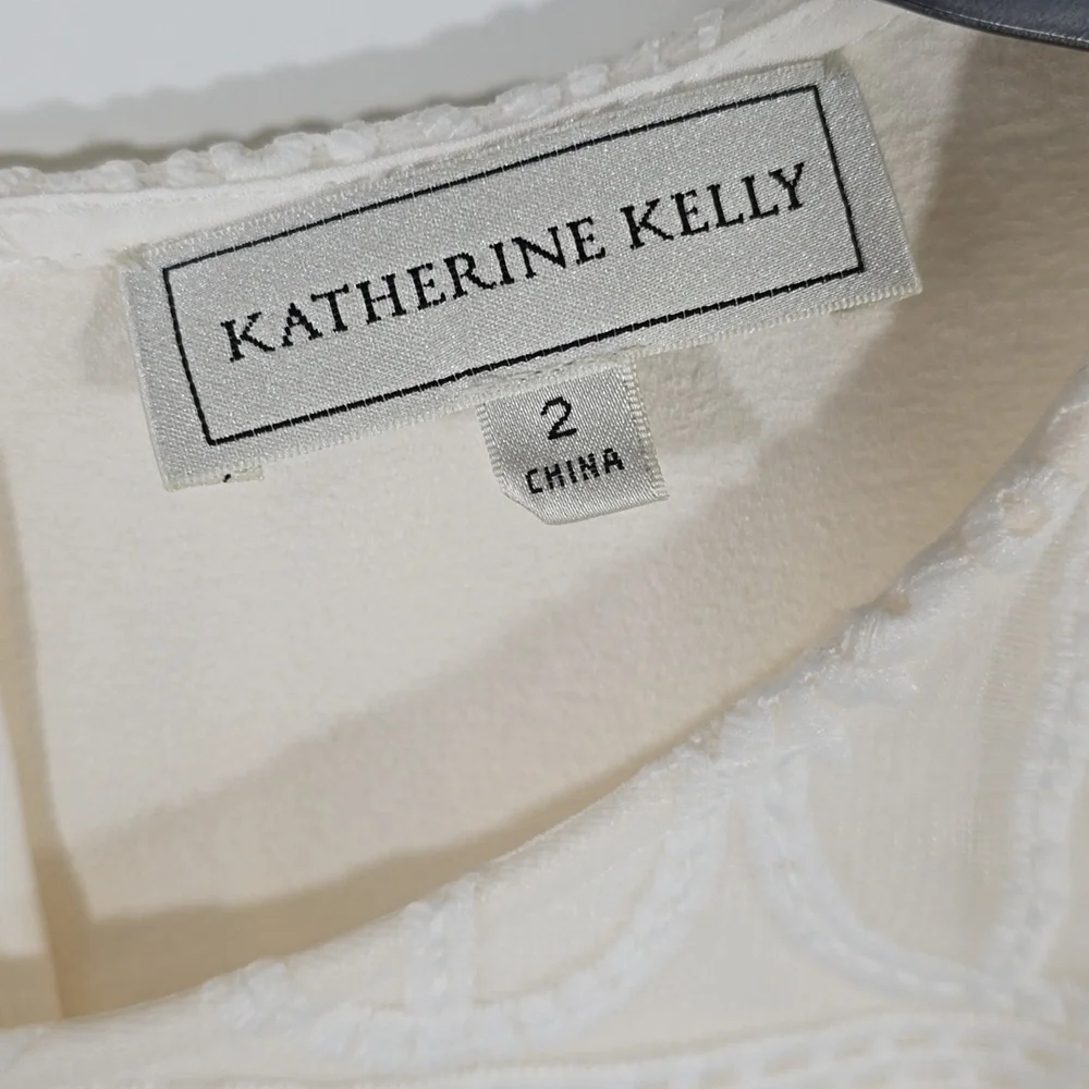 {Katherine Kelly} NWT Drea Off White Lace Dress - Size 2 - Picture 8 of 15